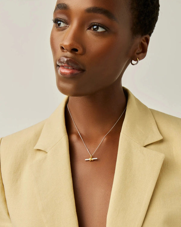 Missoma Lucy Williams T-Bar Knot Pendant Necklace UK