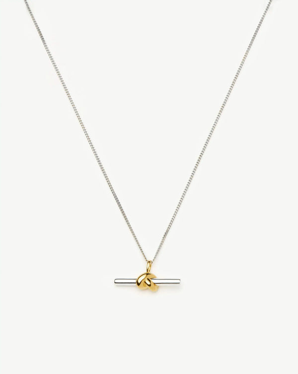 Missoma Lucy Williams T-Bar Knot Pendant Necklace UK