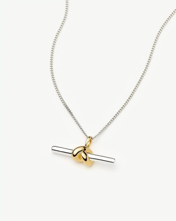 missoma Lucy Williams T-Bar Knot Pendant Necklace UK