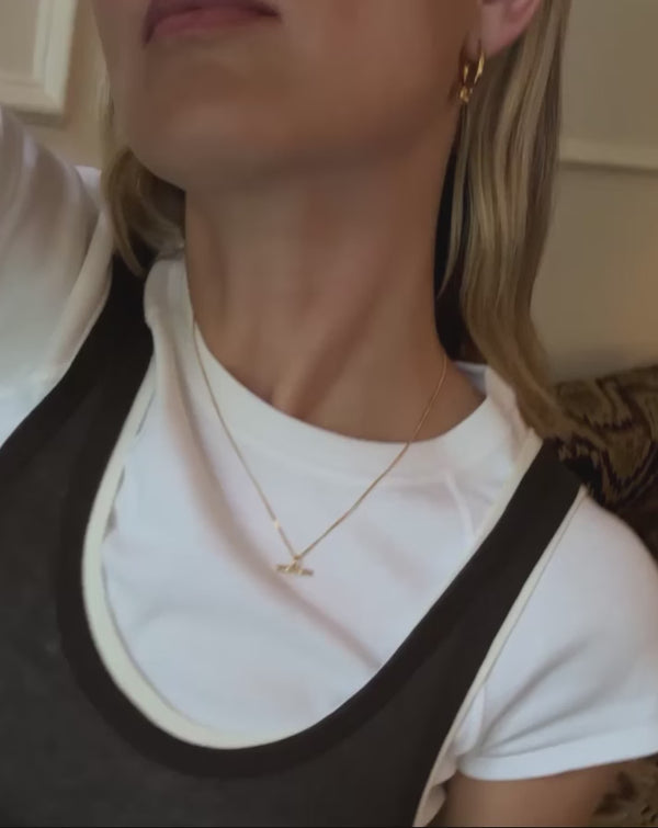 Missoma Lucy Williams T-Bar Stone Pendant Necklace UK