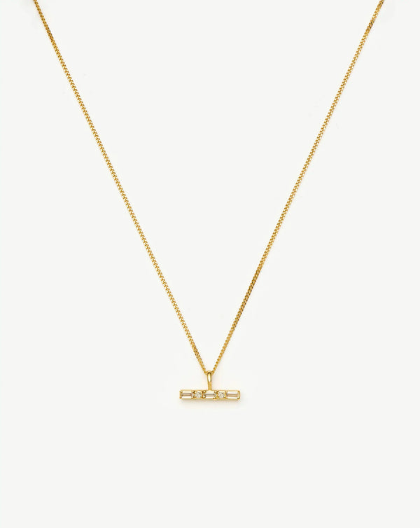 Missoma Lucy Williams T-Bar Stone Pendant Necklace UK