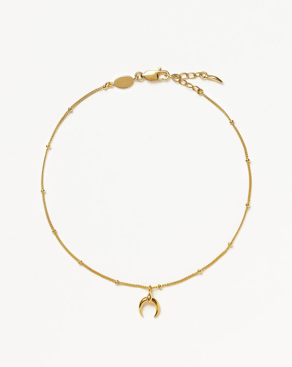 missoma Lucy Williams Tiny Horn Anklet | 18ct Gold Vermeil