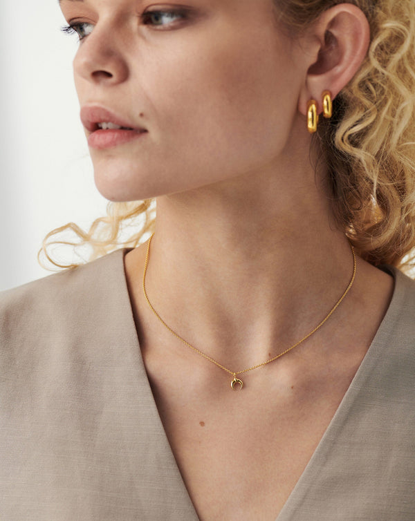 Missoma Lucy Williams Tiny Horn Necklace | 18ct Gold Vermeil