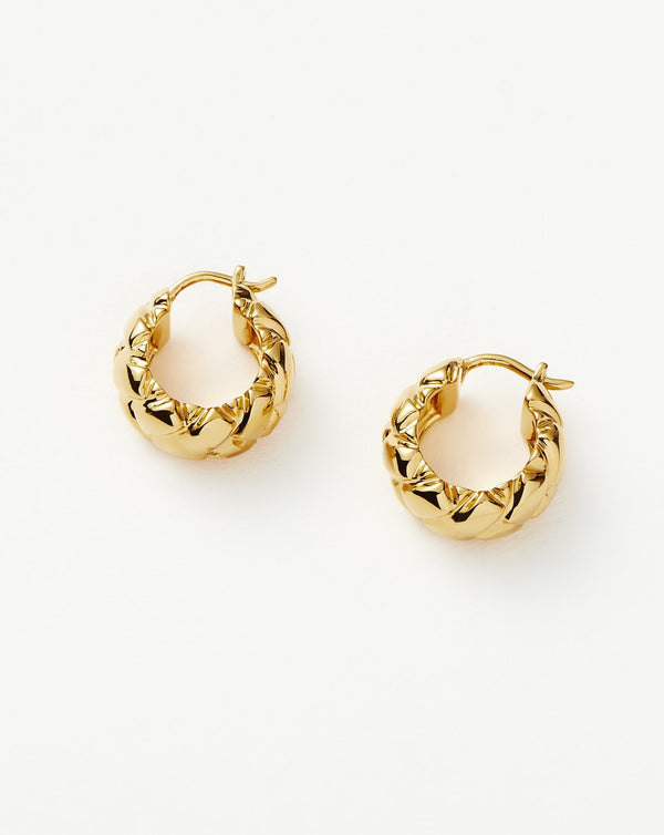 Missoma Lucy Williams Waffle Mini Hoop Earrings | 18ct Gold Vermeil