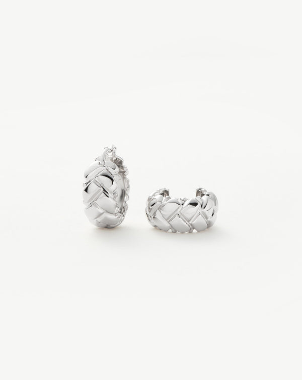 missoma Lucy Williams Waffle Mini Hoop Earrings | Sterling Silver