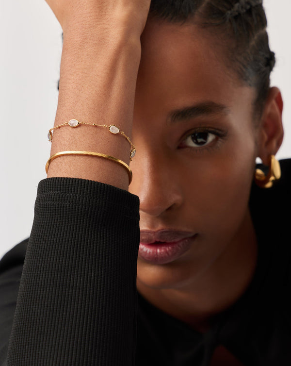 Missoma Magma Gemstone Charm Bracelet | 18ct Recycled Gold Vermeil On Recycled Sterling Silver