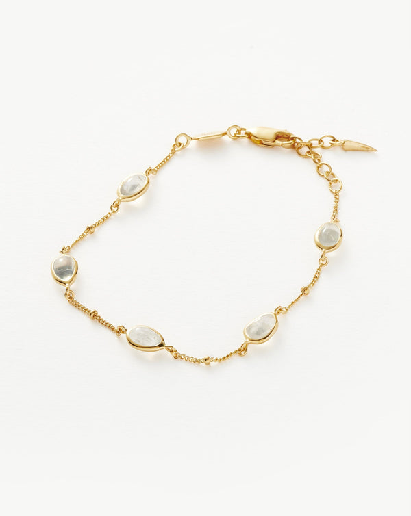 Missoma Magma Gemstone Charm Bracelet | 18ct Recycled Gold Vermeil On Recycled Sterling Silver