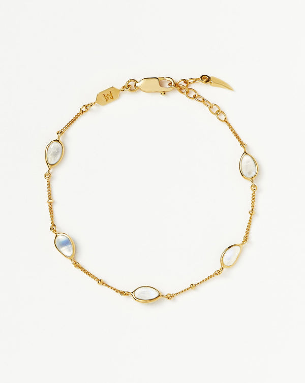 missoma Magma Gemstone Charm Bracelet | 18ct Recycled Gold Vermeil on Recycled Sterling Silver