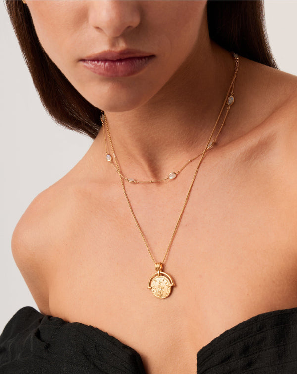 Missoma Magma Gemstone Charm Choker | 18ct Recycled Gold Vermeil On Recycled Sterling Silver