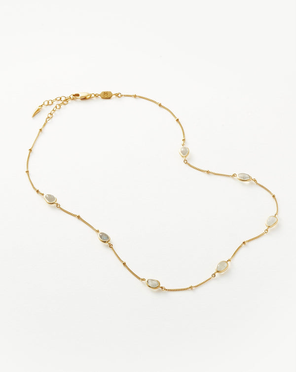 Missoma Magma Gemstone Charm Choker | 18ct Recycled Gold Vermeil On Recycled Sterling Silver