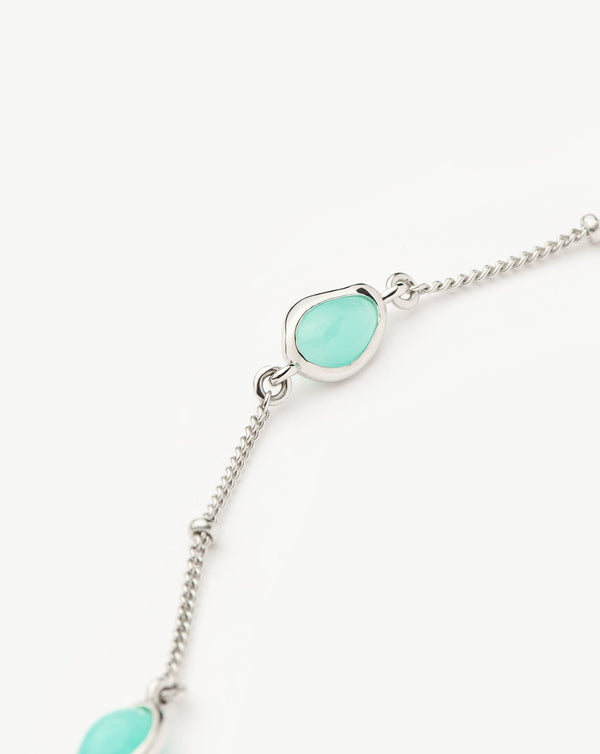Missoma Magma Gemstone Charm Choker | Sterling Silver/Amazonite