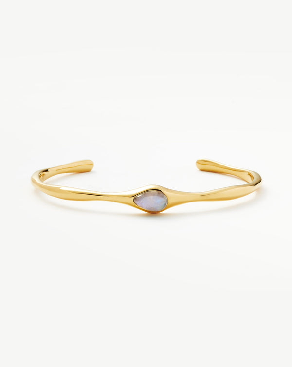 missoma Magma Gemstone Cuff Bracelet | 18ct Recycled Gold Vermeil on Recycled Sterling Silver