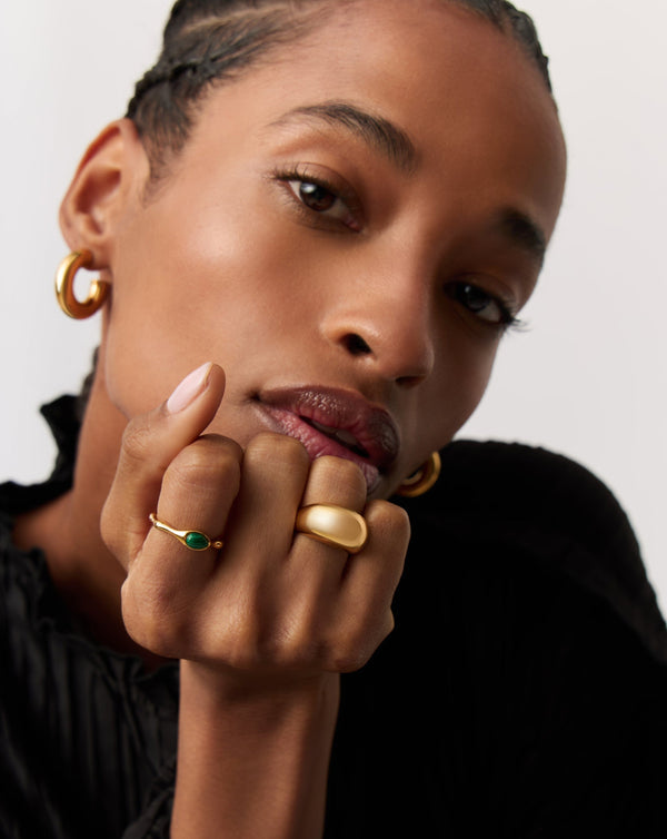 Missoma Magma Gemstone Stacking Ring | 18ct Recycled Gold Vermeil On Recycled