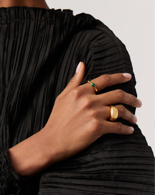 Missoma Magma Gemstone Stacking Ring | 18ct Recycled Gold Vermeil On Recycled