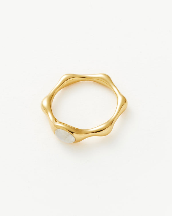 Missoma Magma Gemstone Stacking Ring | 18ct Recycled Gold Vermeil