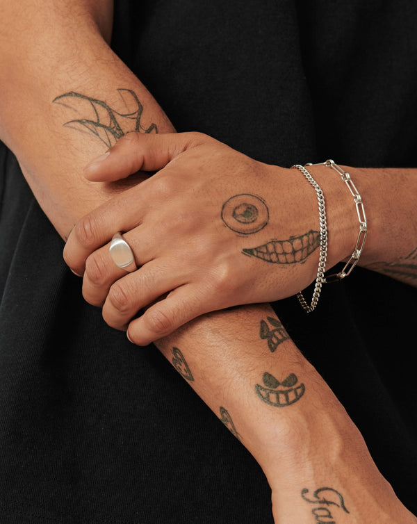 Missoma Mens Engravable Signet Ring | Sterling Silver