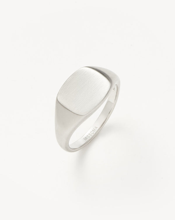 missoma Mens Engravable Signet Ring | Sterling Silver