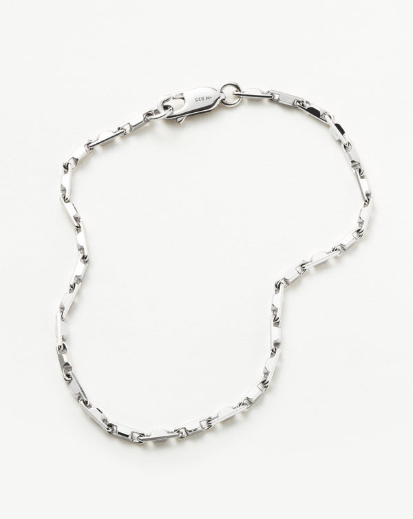 Missoma Mens Interlocking Link Chain Bracelet | Sterling Silver