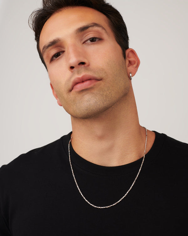 Missoma Mens Interlocking Link Chain Necklace | Sterling Silver