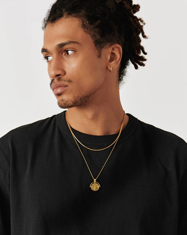 Missoma Mens Lucy Williams Square Black Onyx Pendant Necklace