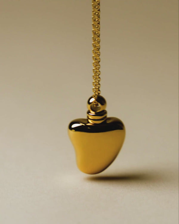 Missoma Message In A Bottle Heart Pendant Necklace | 18ct Gold Plated