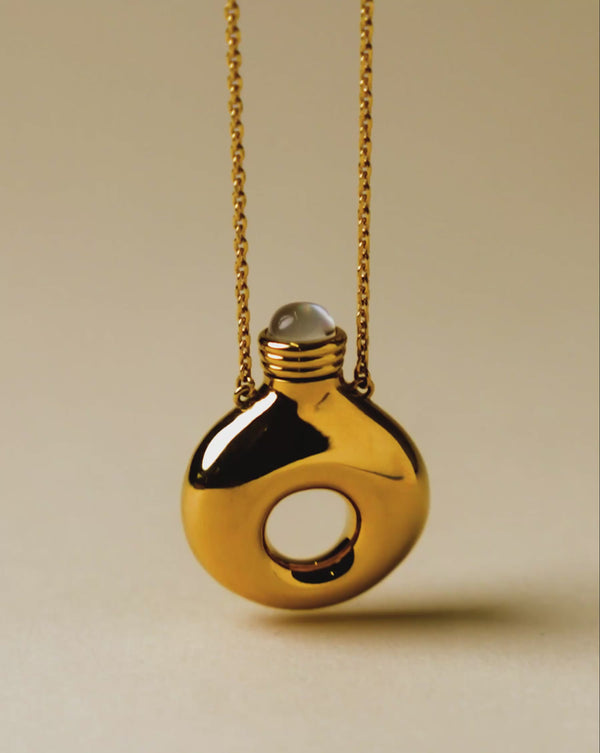 Missoma Message In A Bottle Molten Pendant Necklace | Silver Plated