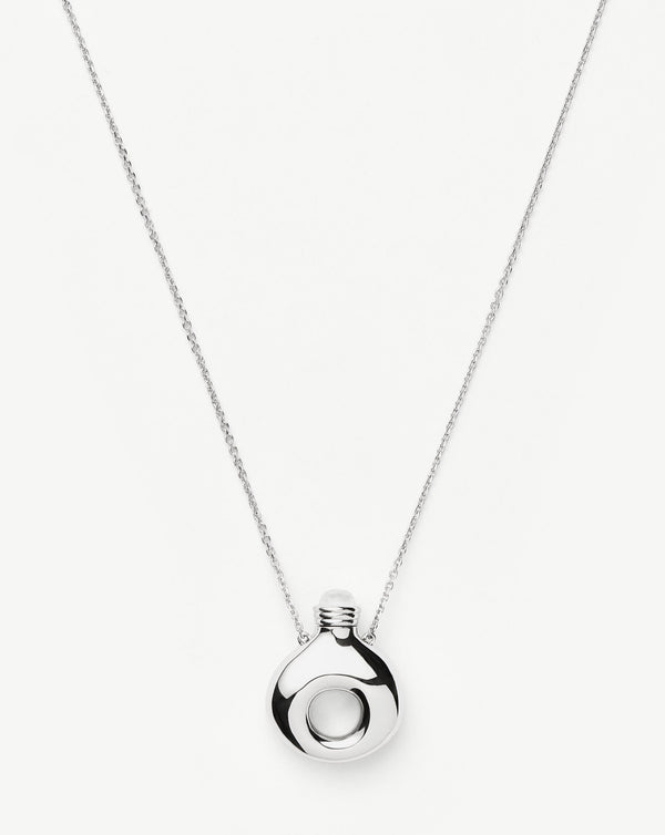 missoma Message in a Bottle Molten Pendant Necklace | Silver Plated