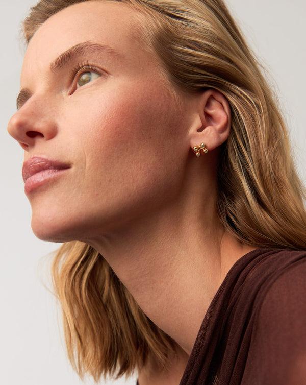 Missoma Atom Stud Earrings | 18ct Gold Vermeil