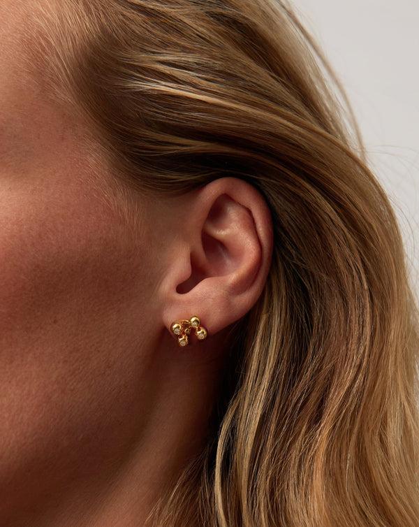 Missoma Atom Stud Earrings | 18ct Gold Vermeil