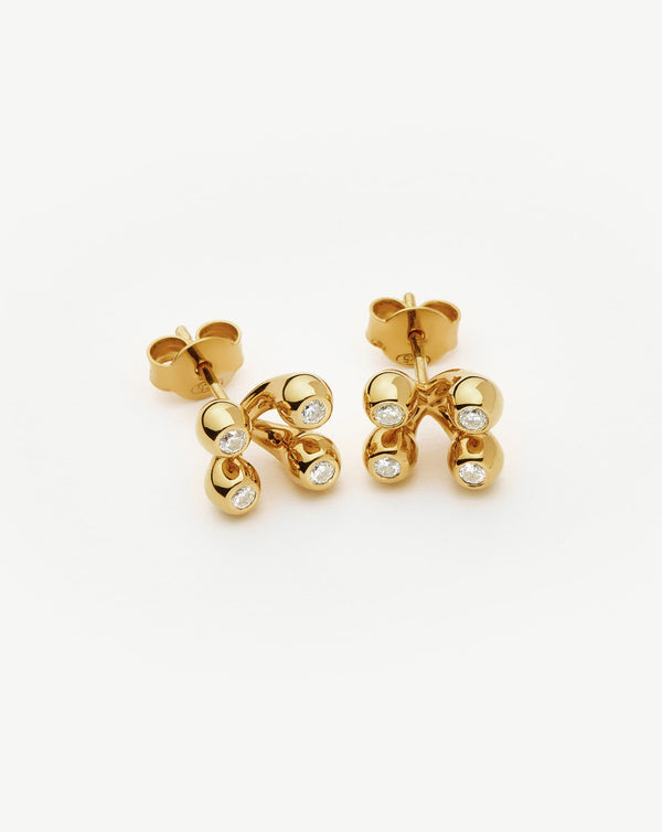 Missoma Atom Stud Earrings | 18ct Gold Vermeil