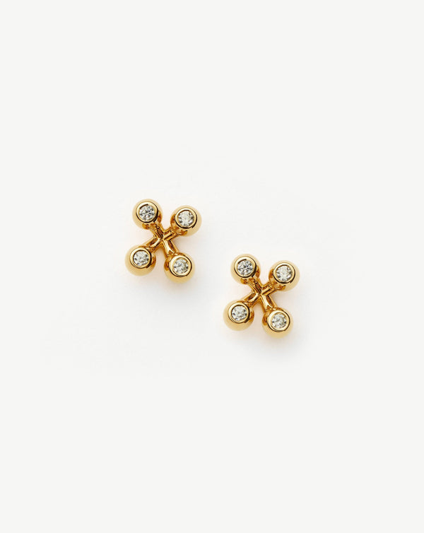 missoma Atom Stud Earrings | 18ct Gold Vermeil