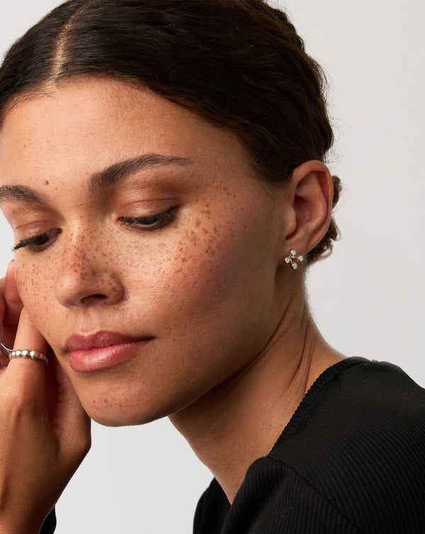 Missoma Atom Stud Earrings | Sterling Silver