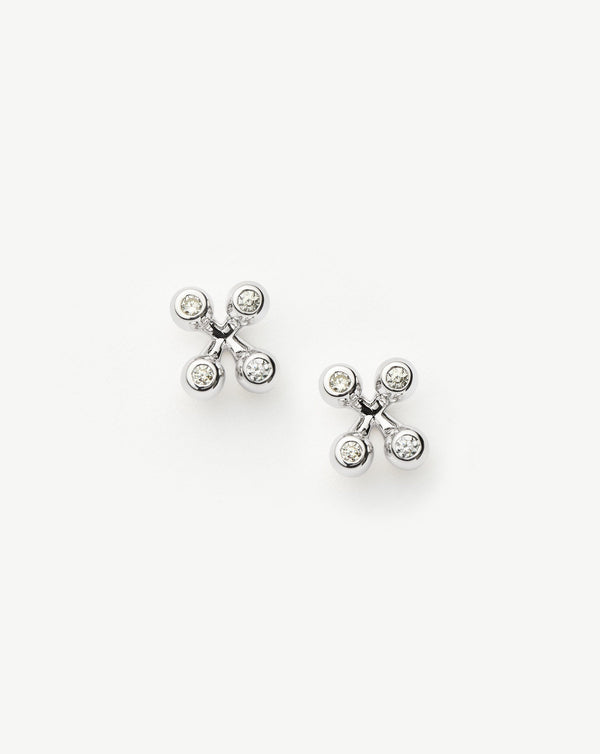 Missoma Atom Stud Earrings | Sterling Silver