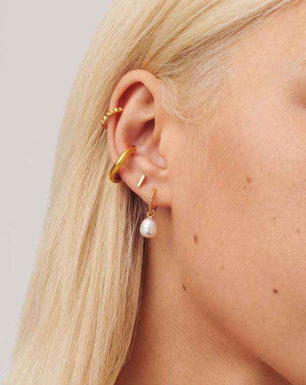 Missoma Bar Stud Earrings | 18ct Gold Vermeil