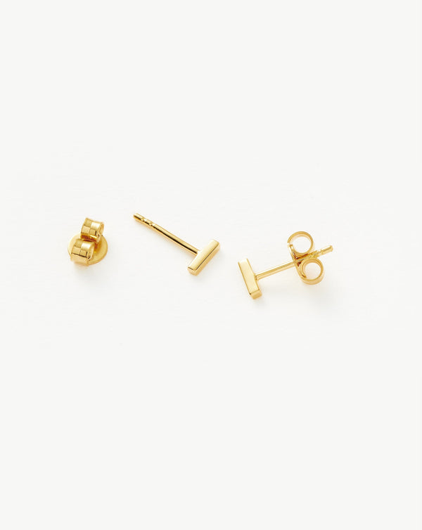 Missoma Bar Stud Earrings | 18ct Gold Vermeil