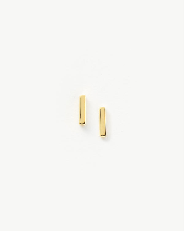 missoma Bar Stud Earrings | 18ct Gold Vermeil