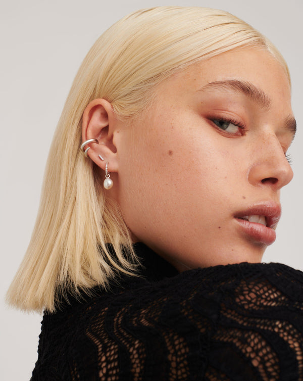 Missoma Bar Stud Earrings | Sterling Silver