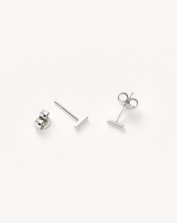 Missoma Bar Stud Earrings | Sterling Silver