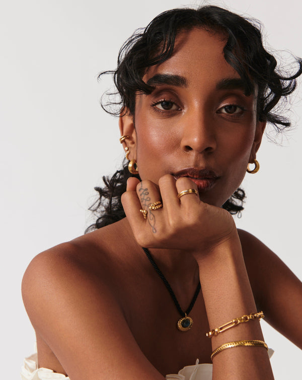 Missoma Beaded Open Ring | 18ct Gold Vermeil