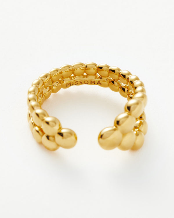 Missoma Beaded Open Ring | 18ct Gold Vermeil