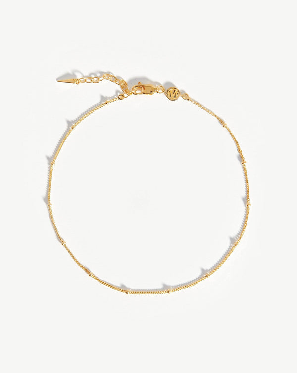 missoma Bobble Chain Anklet | 18ct Gold Vermeil