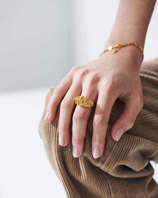 Missoma Bombe Raffia Ring | 18ct Gold Plated