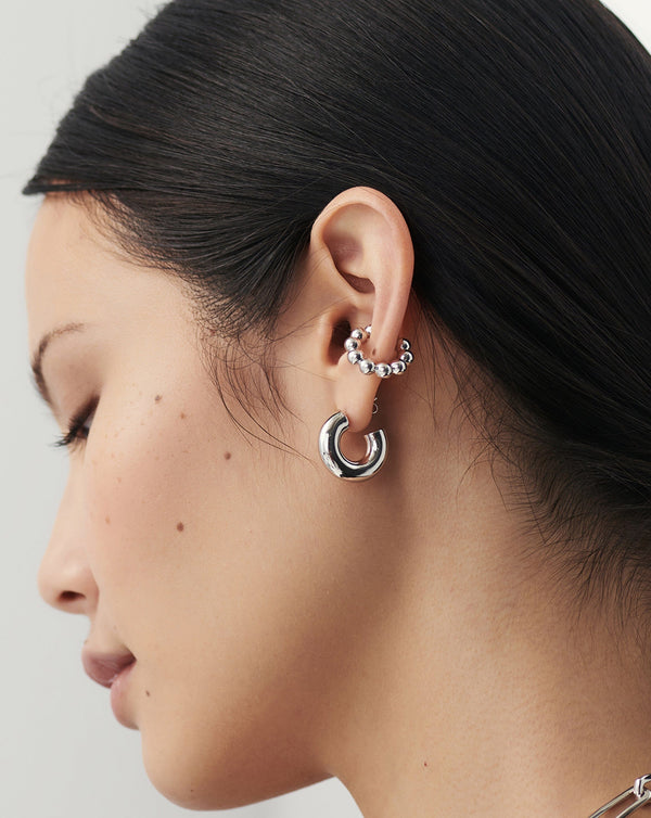 Missoma Chubby Small Hoop Earrings | Sterling Silver