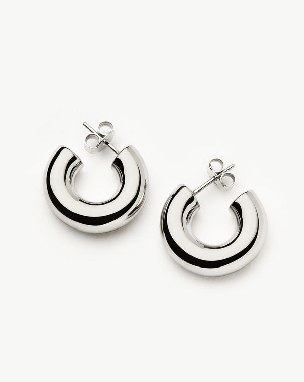 Missoma Chubby Small Hoop Earrings | Sterling Silver