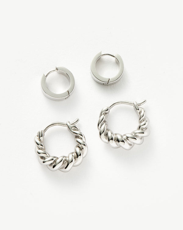 missoma Chubby & Tidal Mini Hoop Earring Set