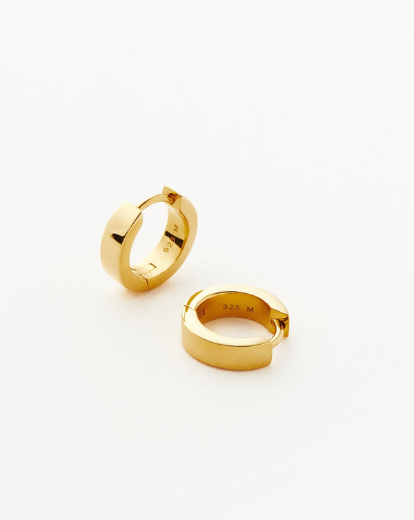 missoma Chubby Tunnel Huggies | 18ct Gold Vermeil