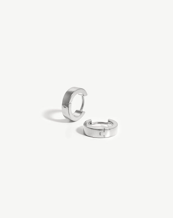 missoma Chubby Tunnel Huggies | Sterling Silver