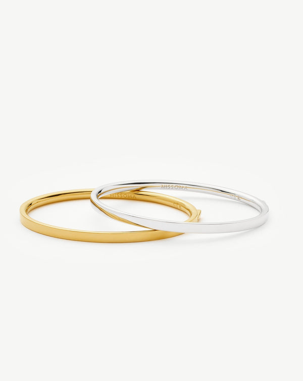 Missoma Classic Hinged Bangle | Sterling Silver