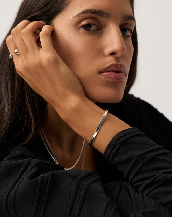 Missoma Classic Hinged Bangle | Sterling Silver