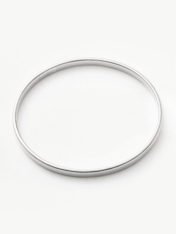 Missoma Classic Round Bangle | Silver Plated